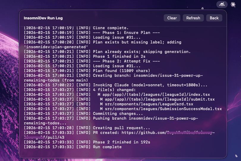InsomniDev Run Log